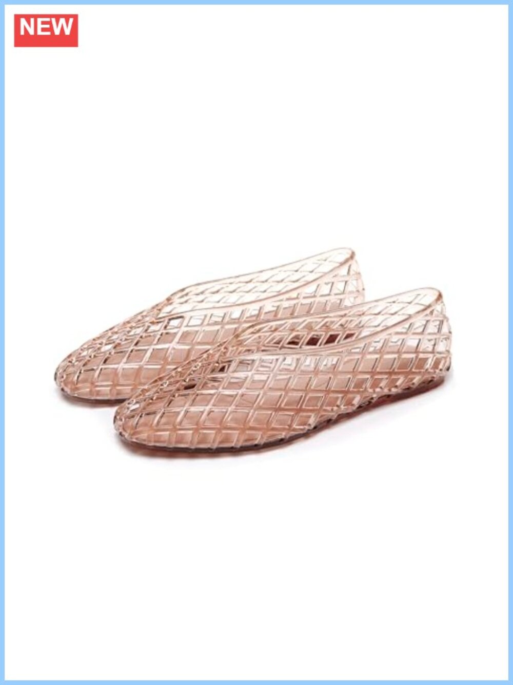 Women's Clear Jelly Shoes Slip-On Flats Waterproof Breathable Sandals